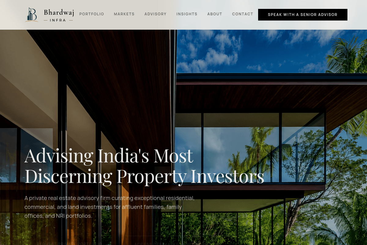 Bhardwaj Infra website preview